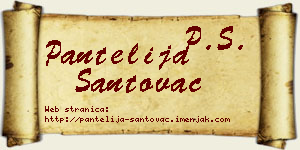 Pantelija Santovac vizit kartica